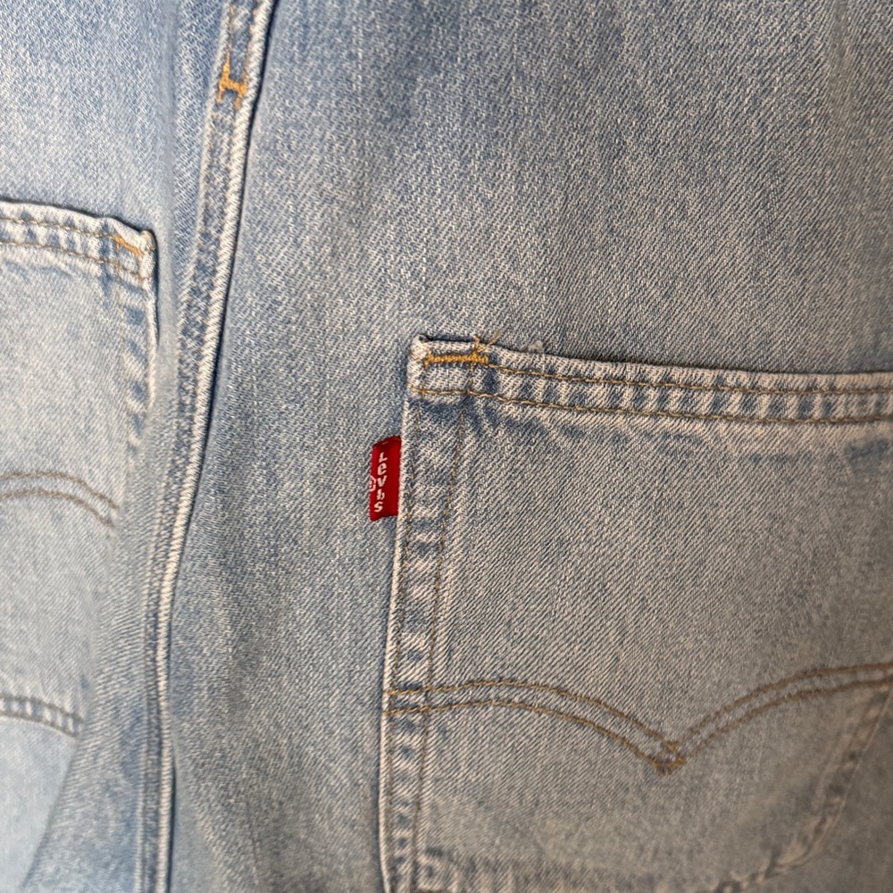 Levi's Light Blue Denim Overalls - Picture 5 of 7
